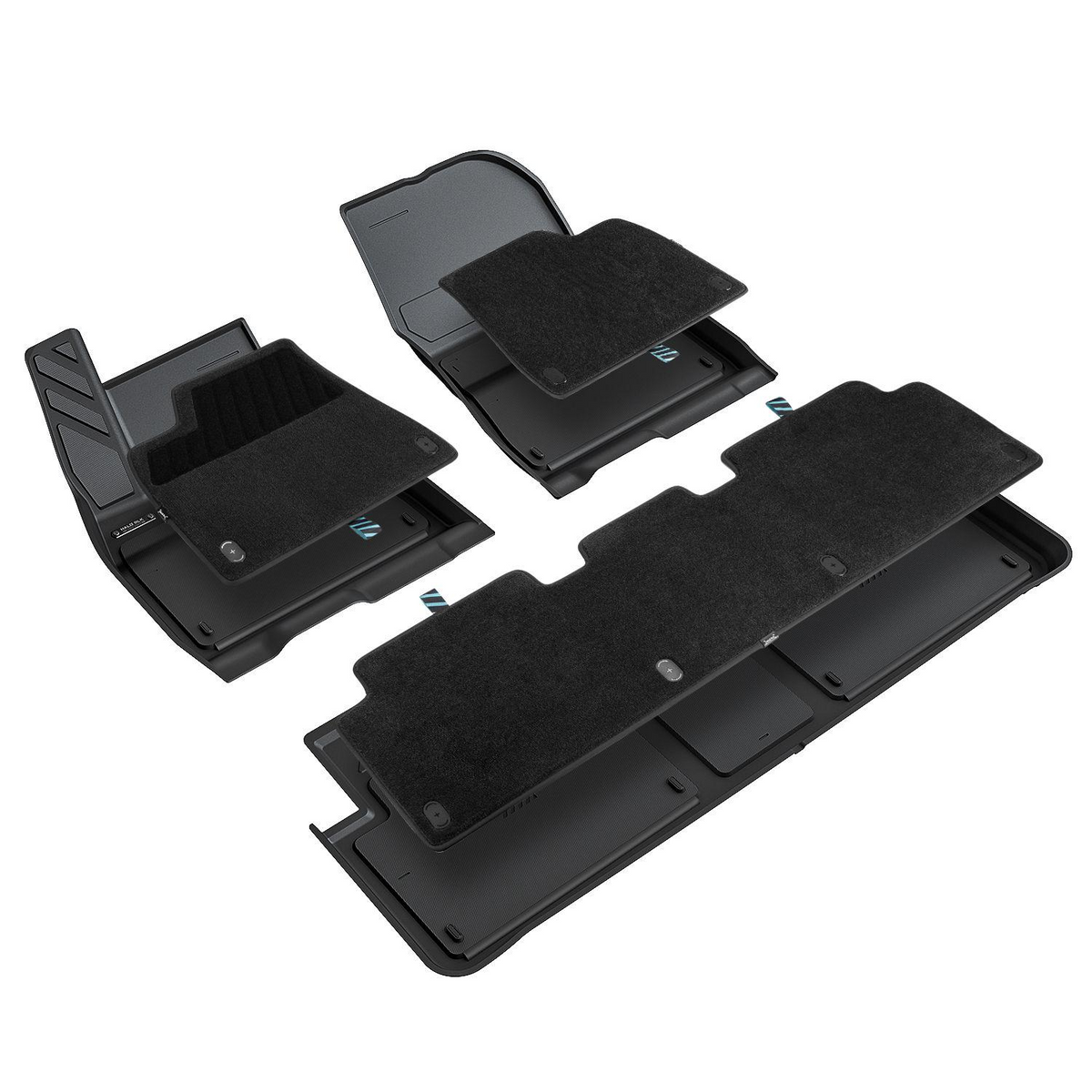 HALOBLK Double-Layer Floor Mats for Tesla Model 3 Highland