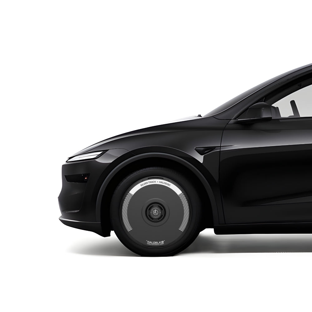 HALODISC 2 Silver Track | Set of 4 Wheel Covers for Tesla