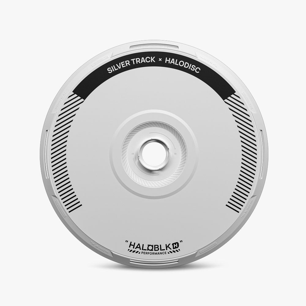 HALODISC 2 Replacement Wheel Covers for Tesla | Silver Track - White
