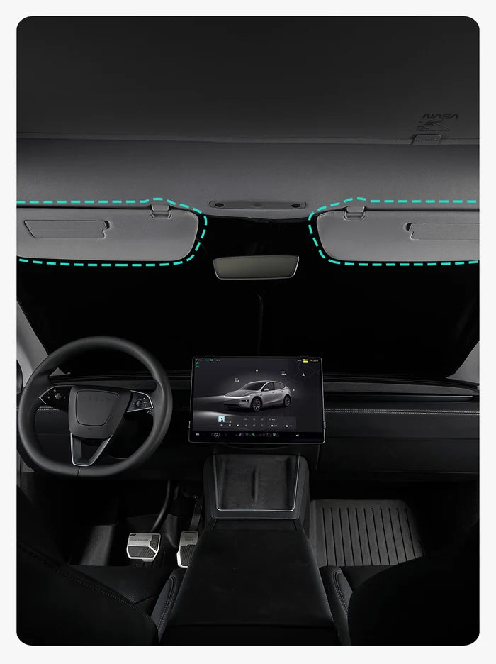 HALOBLK Windshield Sunshade-NASA Voyager 2 For Tesla
