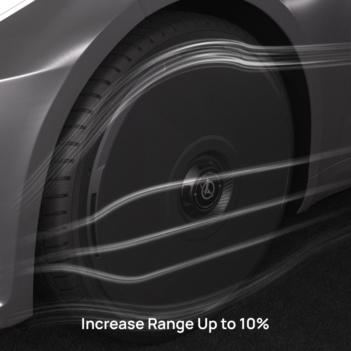 Black Tesla Wheel Covers: HALODISC 2 RTP | HALOBLK