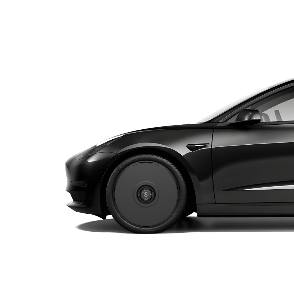 Black Tesla Wheel Covers: HALODISC 2 RTP | HALOBLK