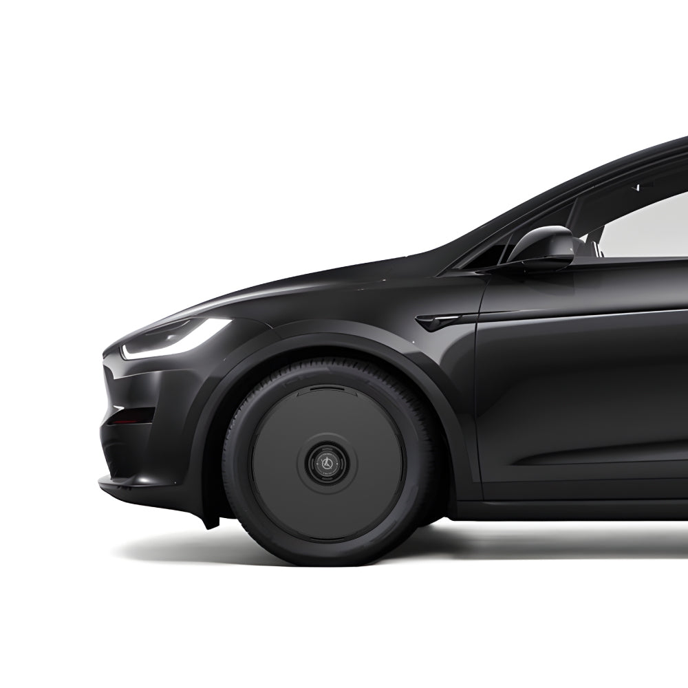 Black Tesla Wheel Covers: HALODISC 2 RTP | HALOBLK