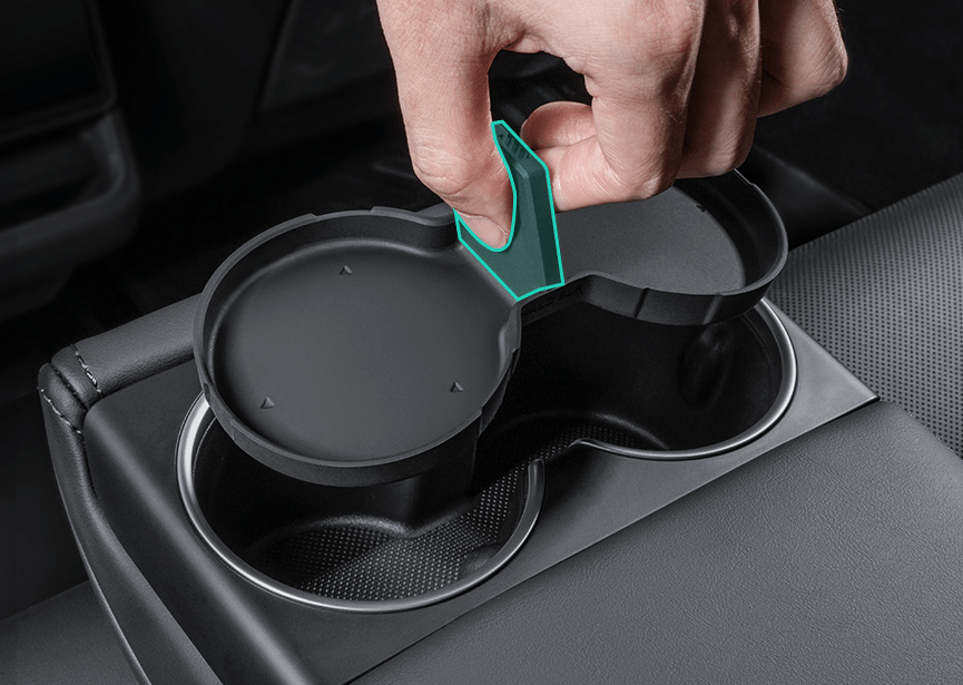 Haloblk Center Console Cup Holder For Tesla Model 3 Highland
