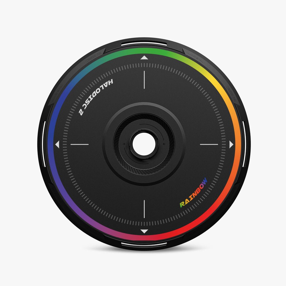 HALODISC 2 Replacement Wheel Covers for Tesla | Rainbow Road - Black