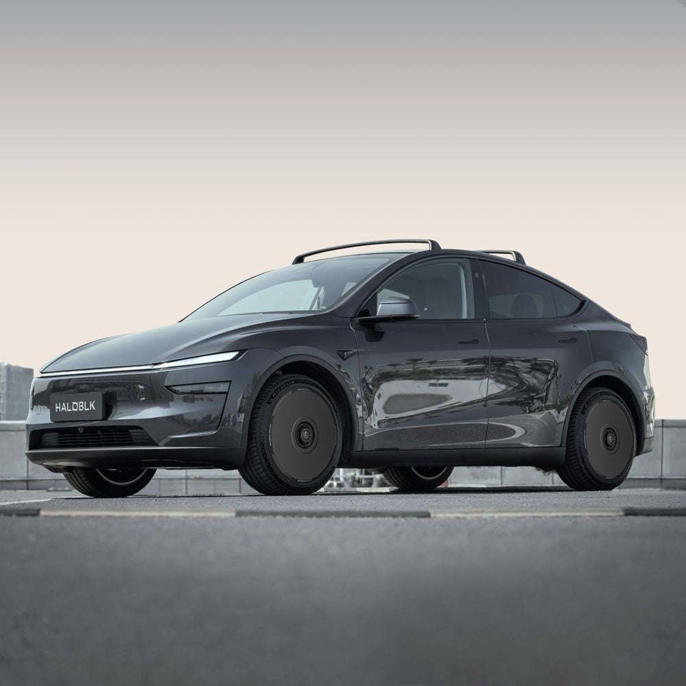 Black Tesla Wheel Covers: HALODISC 2 RTP | HALOBLK