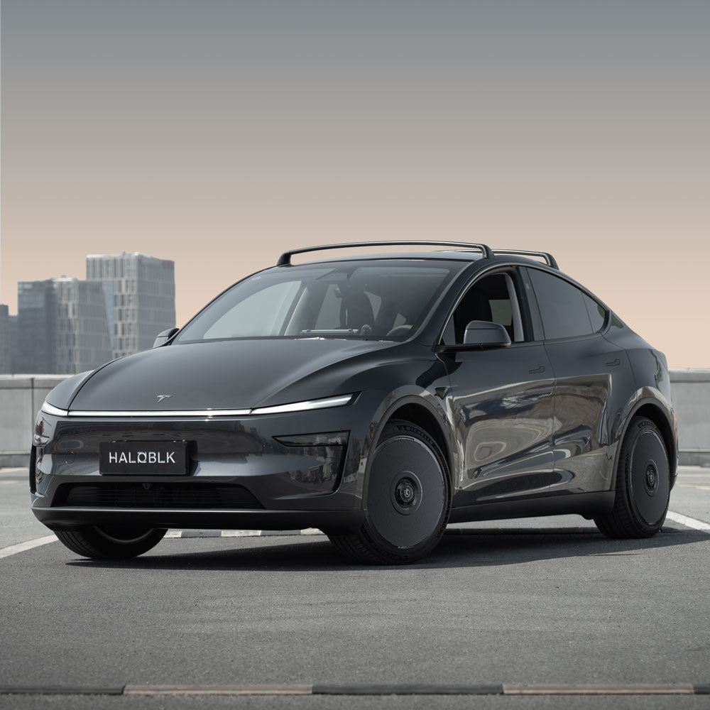 Black Tesla Wheel Covers: HALODISC 2 RTP | HALOBLK