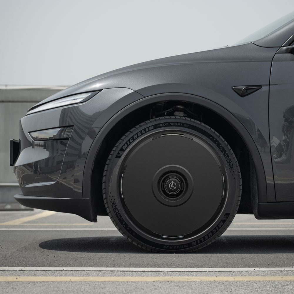 Black Tesla Wheel Covers: HALODISC 2 RTP | HALOBLK